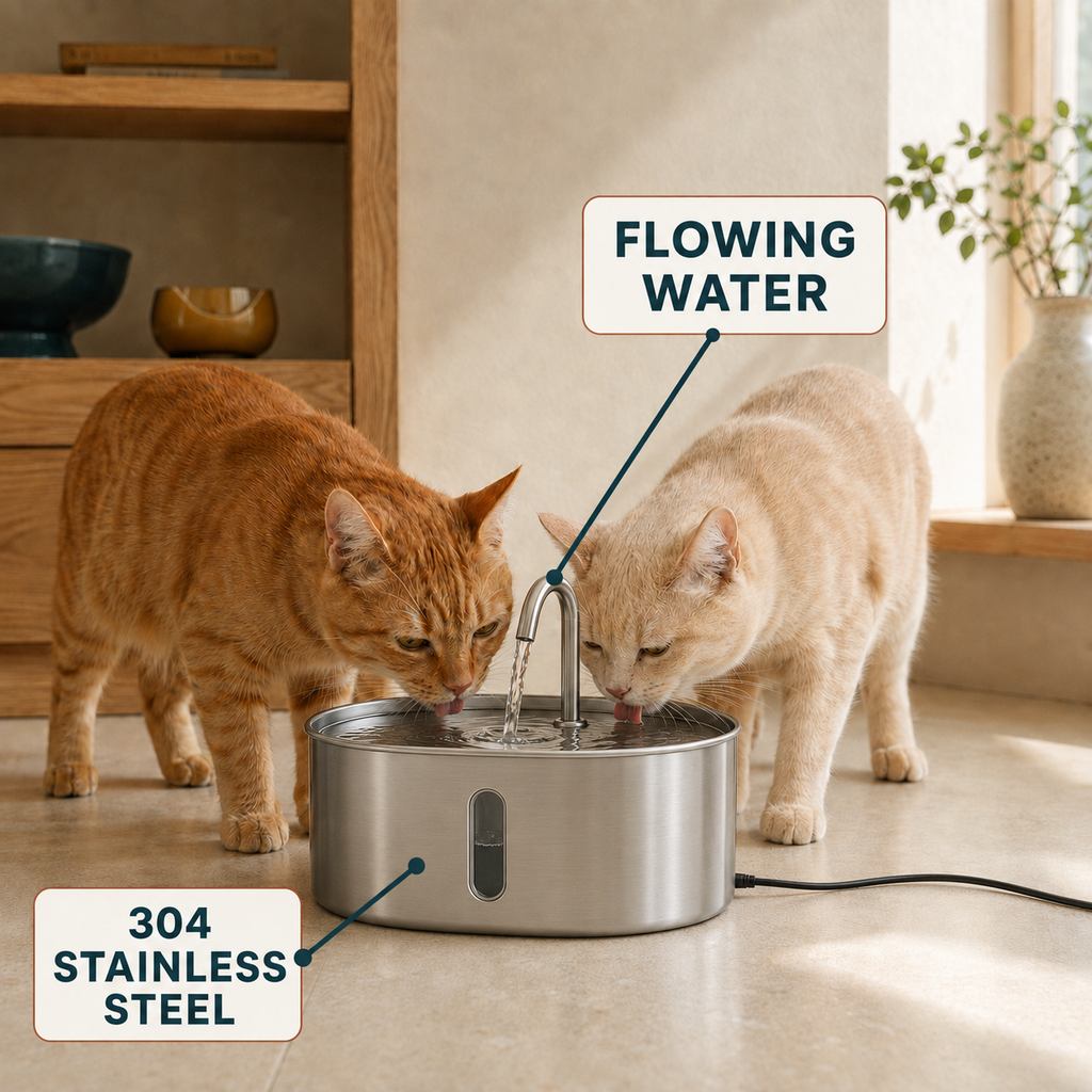Stainless Steel Automatic Water Fountain