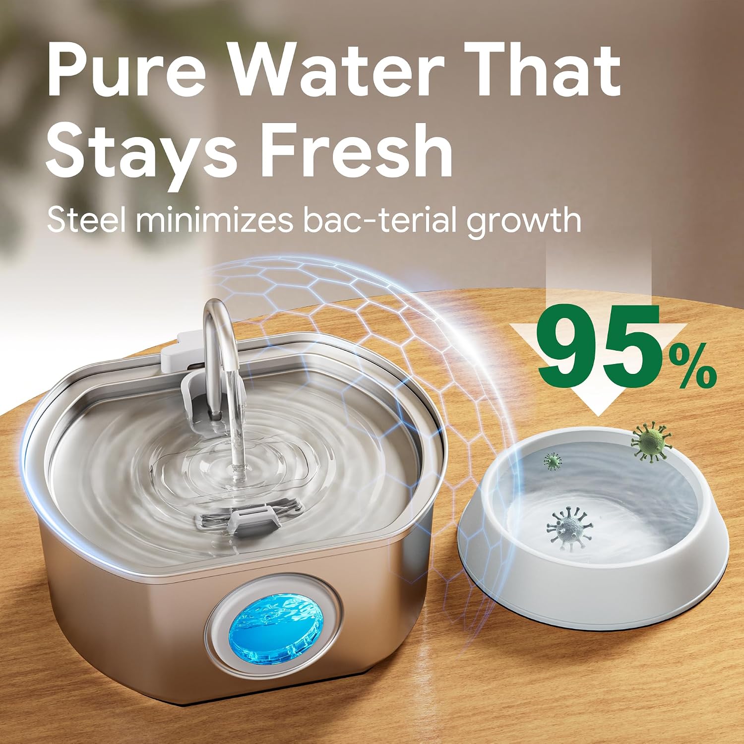 Stainless Steel Automatic Water Fountain
