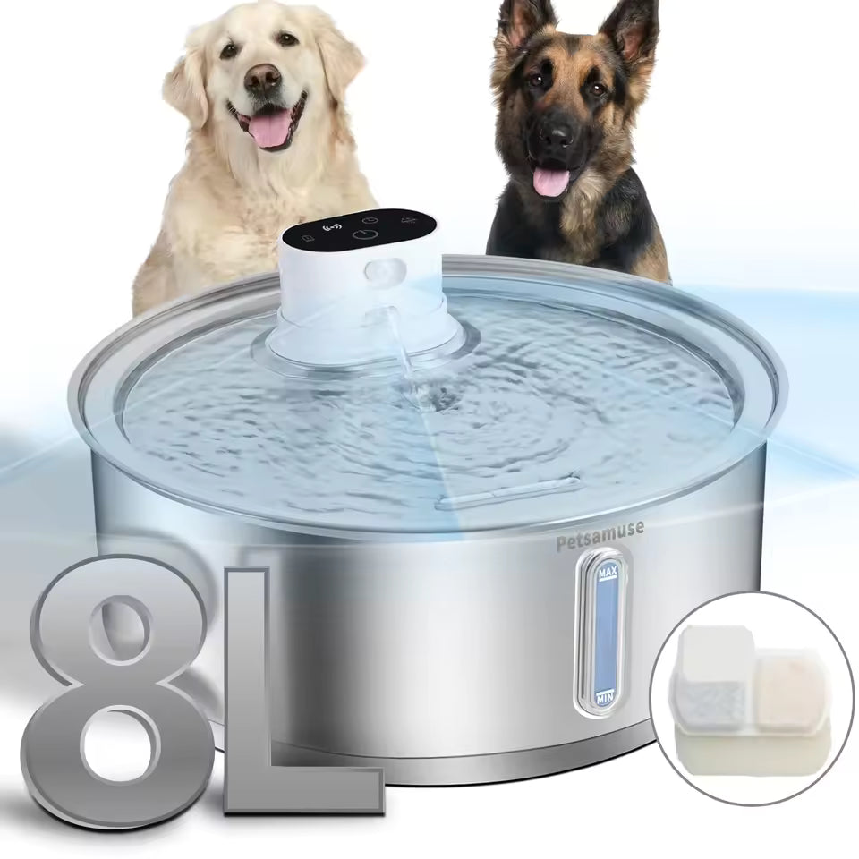 Stainless Steel Dog Water Fountain (8L)