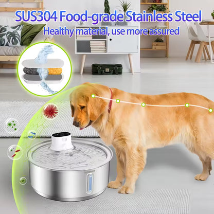 Stainless Steel Dog Water Fountain (8L)