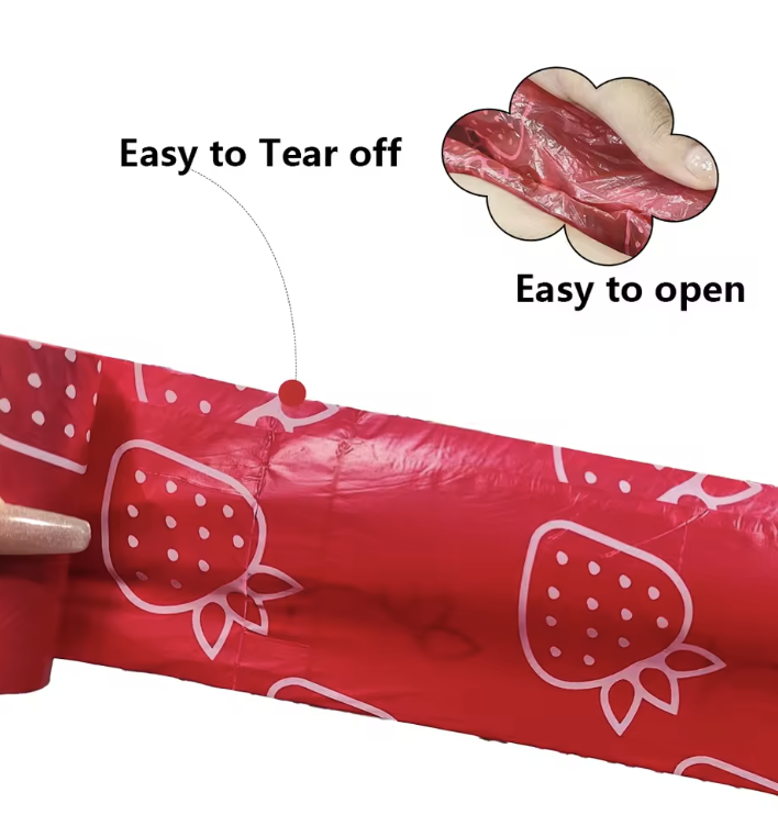 Strawberry Dog Bags (8 Rolls | 120 Bags)