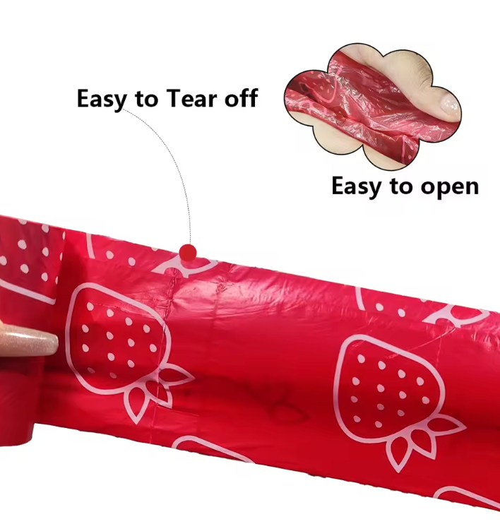 Strawberry Dog Bags (8 Rolls | 120 Bags)